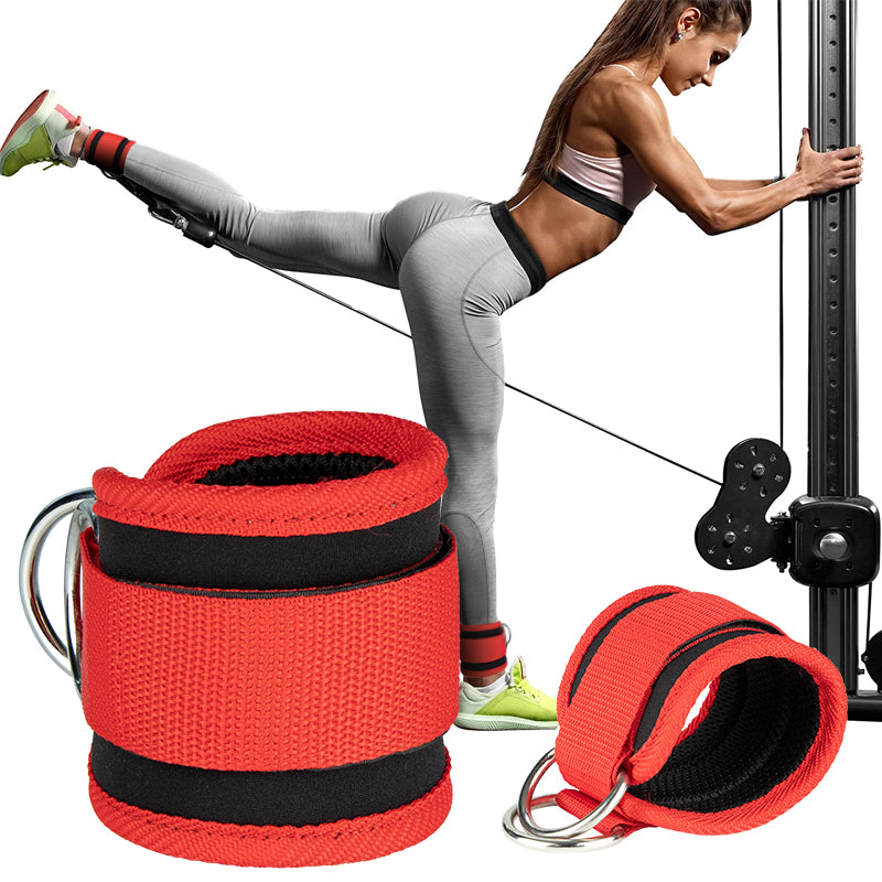 Cable Ankle Straps with Double D-Ring for Leg Workouts by HitMyNeed