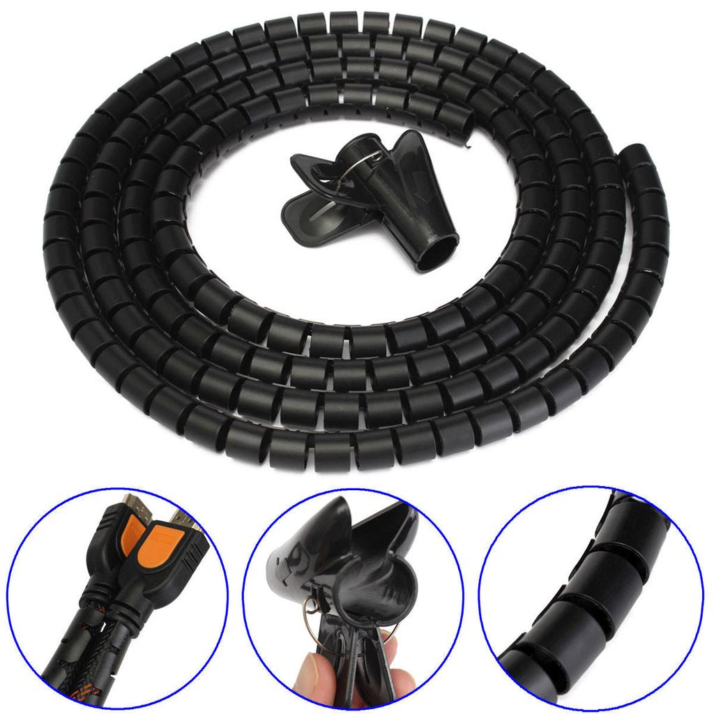 Cable Organizer Wrap 2m - Cord Management Sleeve by HitMyNeed