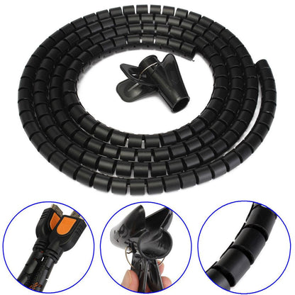 Cable Organizer Wrap 2m - Cord Management Sleeve by HitMyNeed