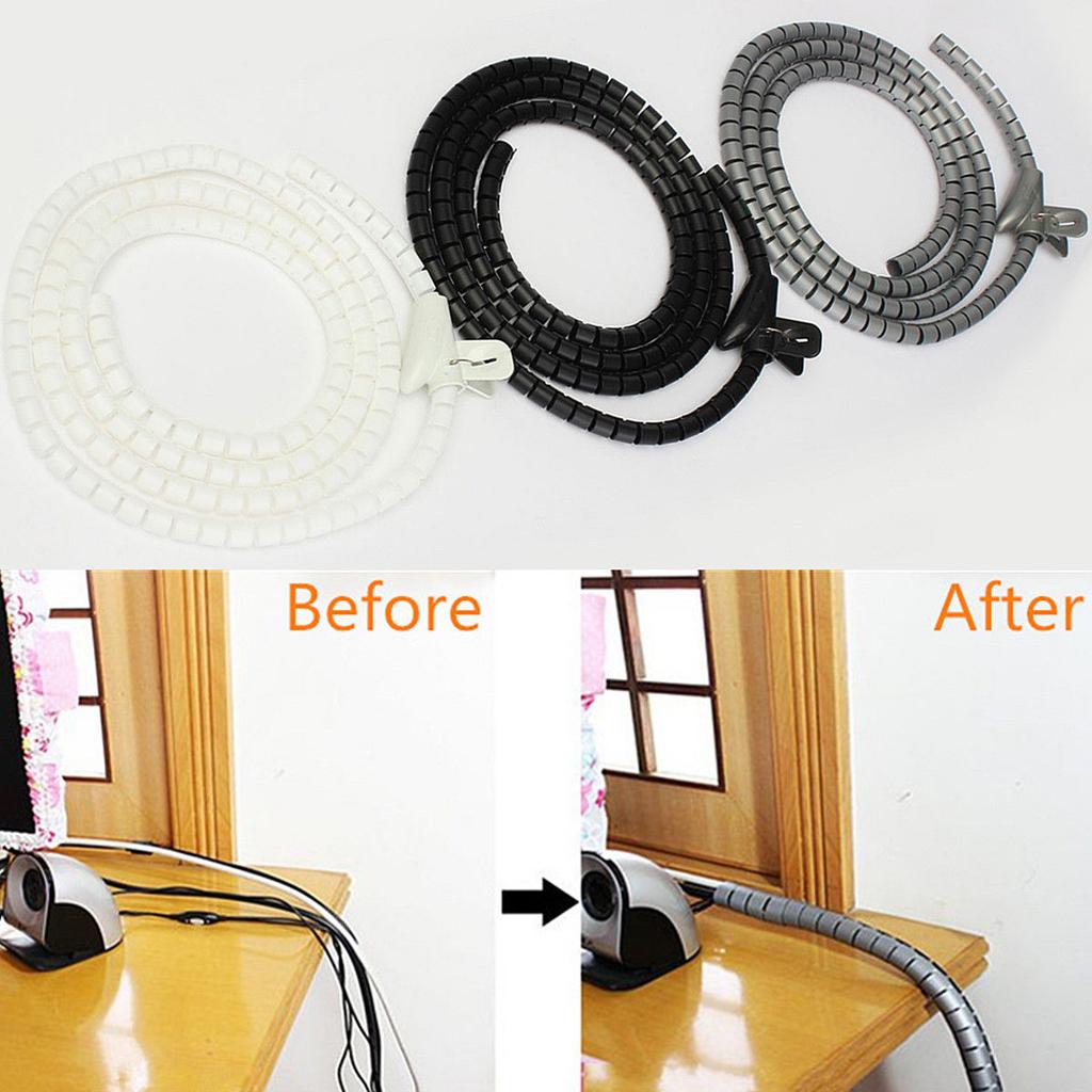 Cable Organizer Wrap 2m - Cord Management Sleeve by HitMyNeed