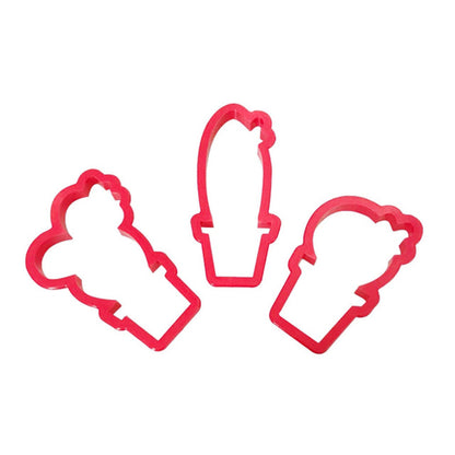 Cactus Cookie Cutters 3-Piece Plastic Set by HitMyNeed