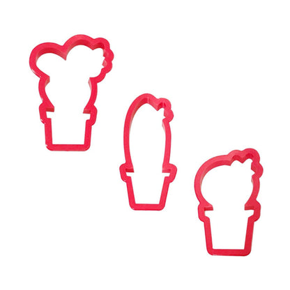 Cactus Cookie Cutters 3-Piece Plastic Set by HitMyNeed