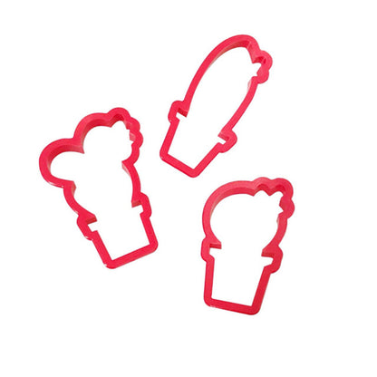 Cactus Cookie Cutters 3-Piece Plastic Set by HitMyNeed