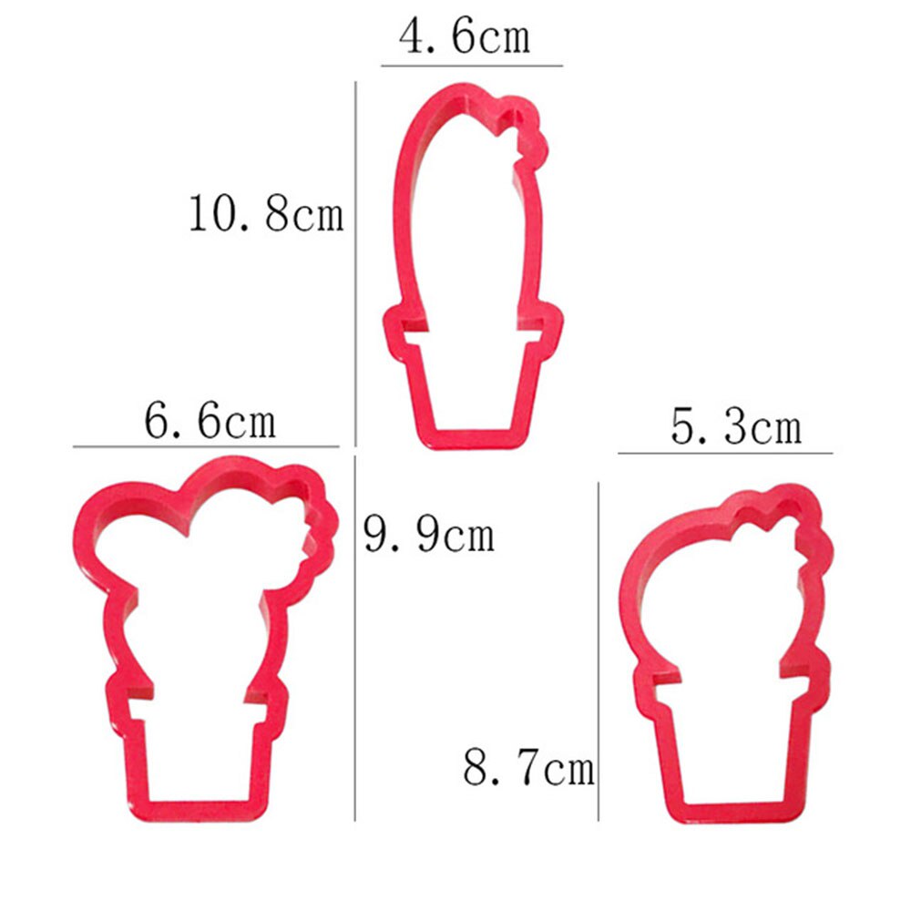 Cactus Cookie Cutters 3-Piece Plastic Set by HitMyNeed