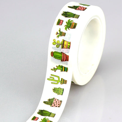 Cactus Print Washi Tape, 1.5cm x 10m by HitMyNeed