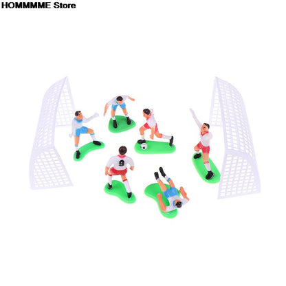 Cake Football Topper Set with Players & Goals (8pcs) by HitMyNeed