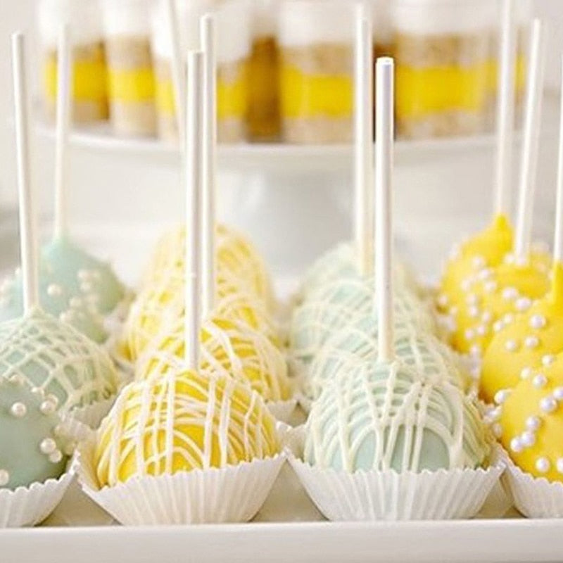 Cake Pop Sticks 80 Pack - 10cm Food-Grade Plastic by HitMyNeed