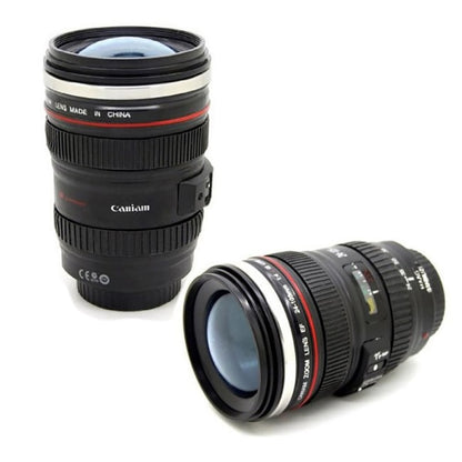Camera Lens Mug with Lid - Insulated Travel Cup by HitMyNeed