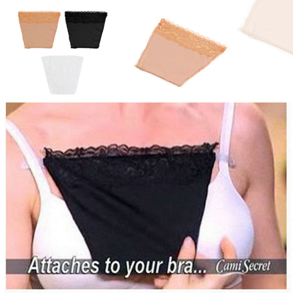 Cami Secret Clip-On Lace Bra Inserts (Set of 3) by HitMyNeed