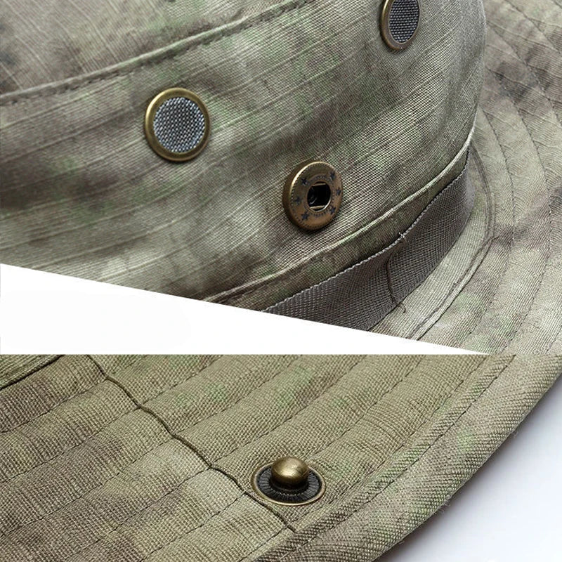 Camouflage Boonie Hat with Balaclava for Outdoor Use by HitMyNeed