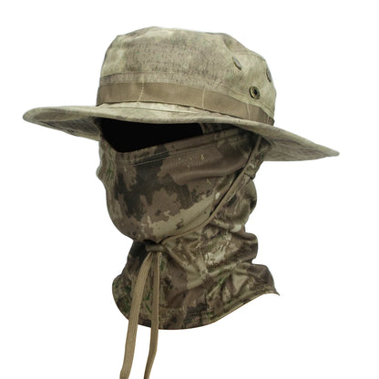 Camouflage Boonie Hat with Balaclava for Outdoor Use ruin-ash by HitMyNeed