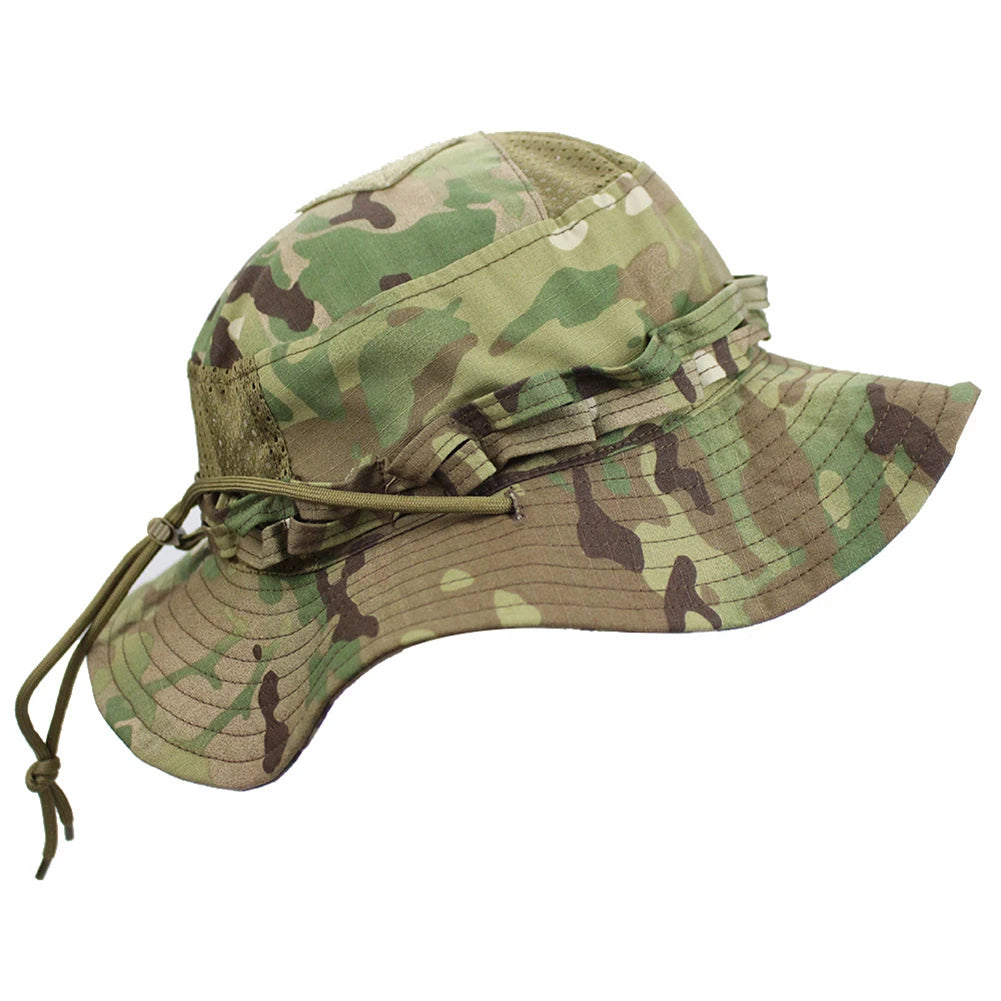 Camouflage Square Pocket Boonie Bucket Hat by HitMyNeed