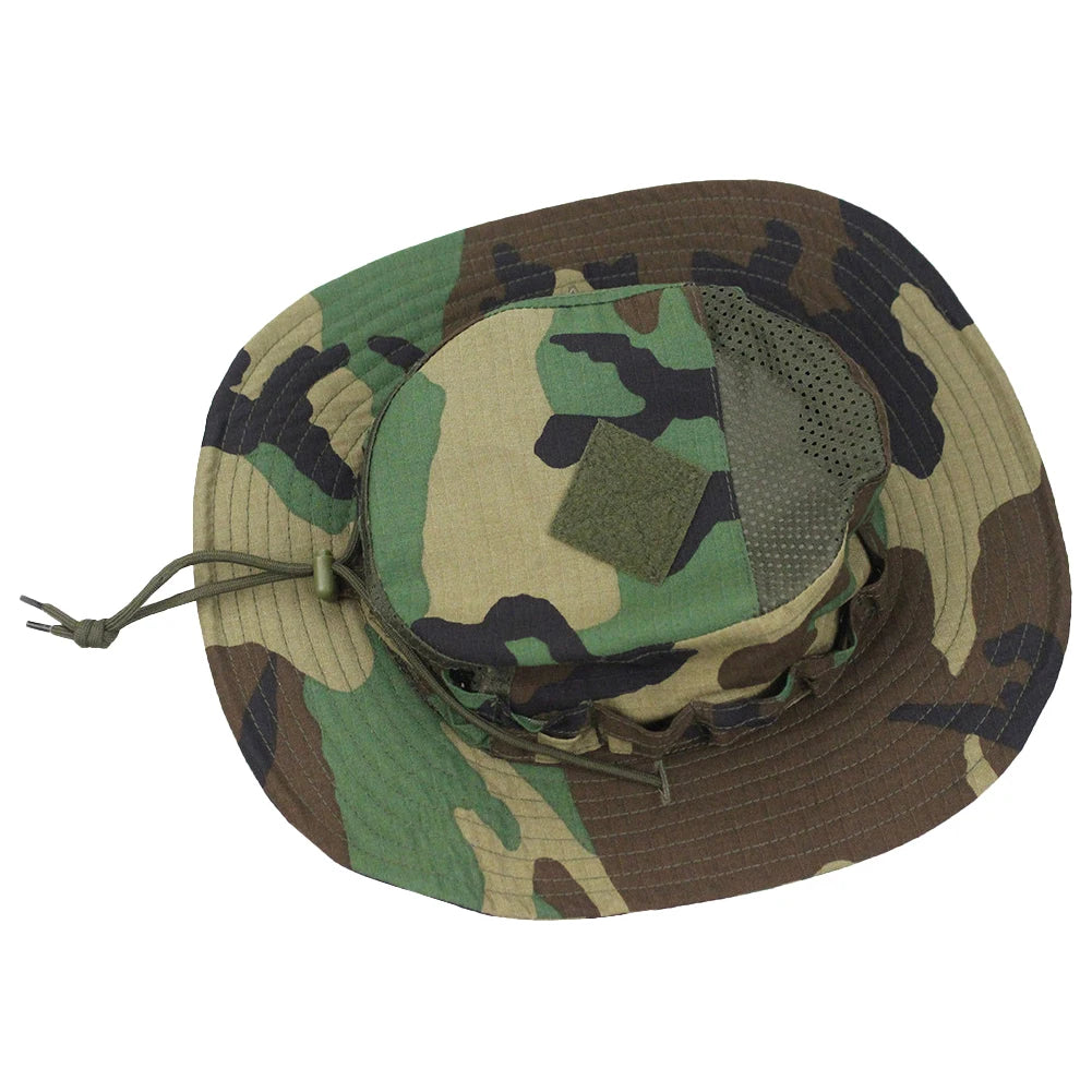 Camouflage Square Pocket Boonie Bucket Hat jungle-camo by HitMyNeed