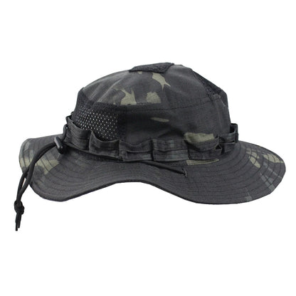 Camouflage Square Pocket Boonie Bucket Hat night-camo by HitMyNeed
