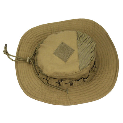 Camouflage Square Pocket Boonie Bucket Hat wolf-brown by HitMyNeed