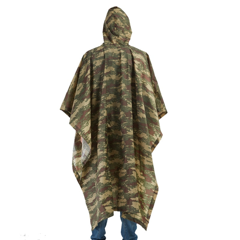 Camouflage Waterproof Backpack Rain Poncho by HitMyNeed