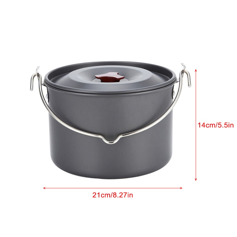 Campfire Cooking Pot with Lid and Carry Bag by HitMyNeed