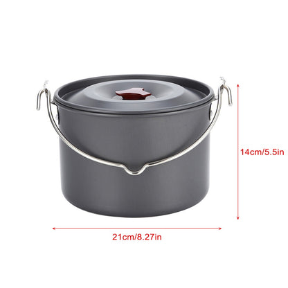 Campfire Cooking Pot with Lid and Carry Bag by HitMyNeed