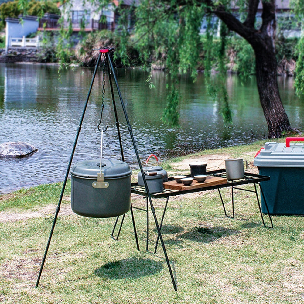 Campfire Cooking Tripod with Chain and Carry Bag by HitMyNeed