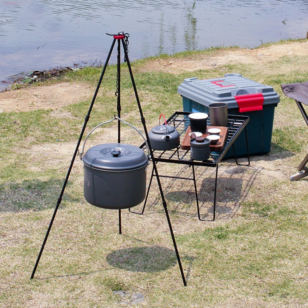 Campfire Cooking Tripod with Chain and Carry Bag by HitMyNeed