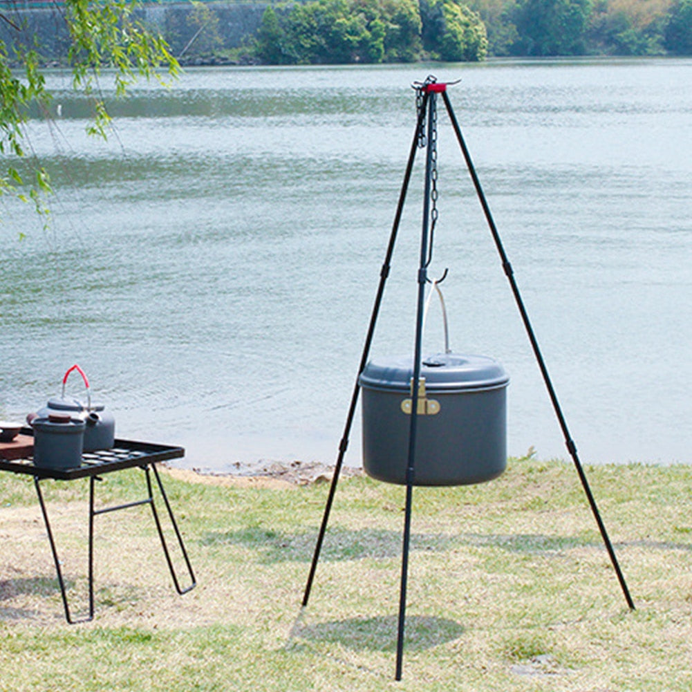 Campfire Cooking Tripod with Chain and Carry Bag by HitMyNeed