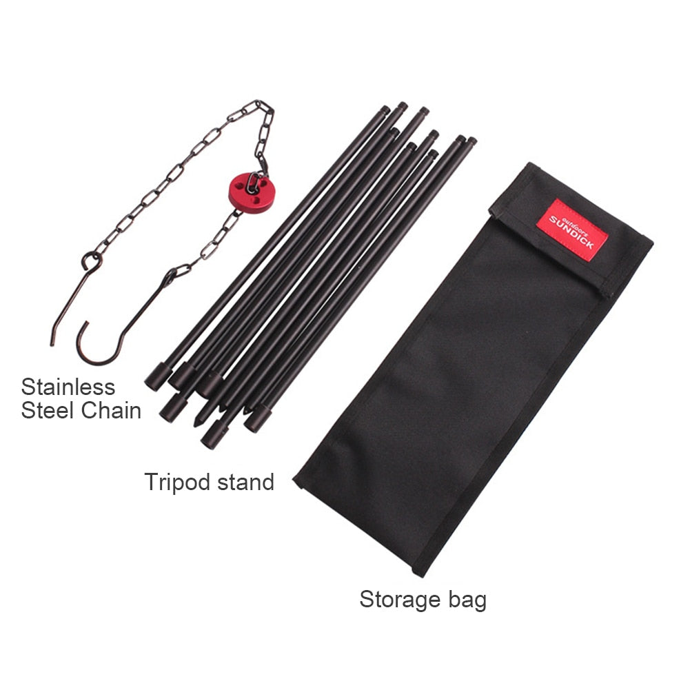 Campfire Cooking Tripod with Chain and Carry Bag by HitMyNeed