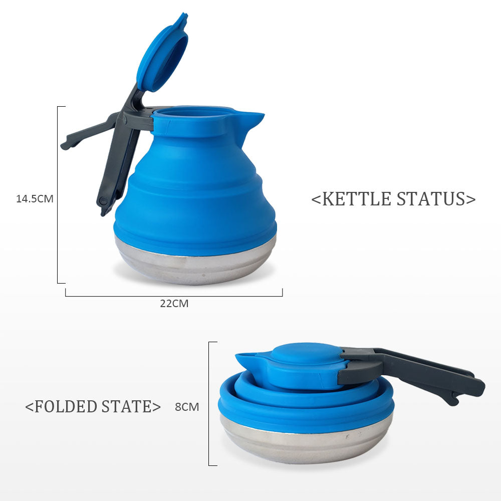Camping 1200ml Silicone Foldable Kettle by HitMyNeed
