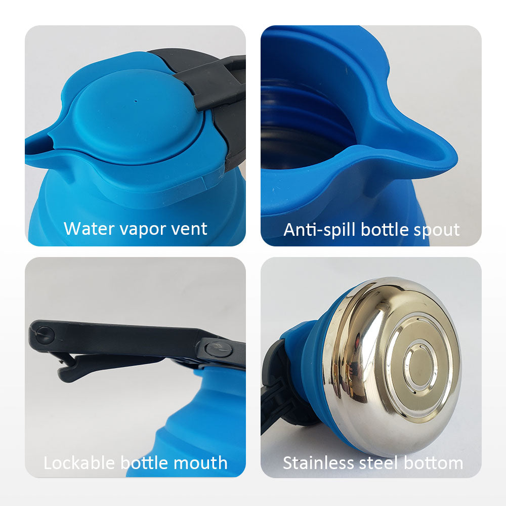 Camping 1200ml Silicone Foldable Kettle by HitMyNeed