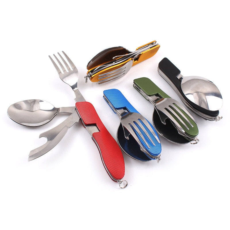 Camping 3-in-1 Folding Cutlery Tool by HitMyNeed