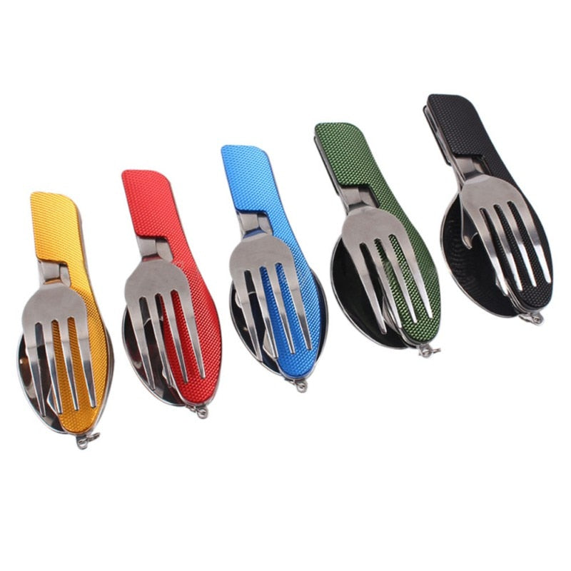 Camping 3-in-1 Folding Cutlery Tool by HitMyNeed
