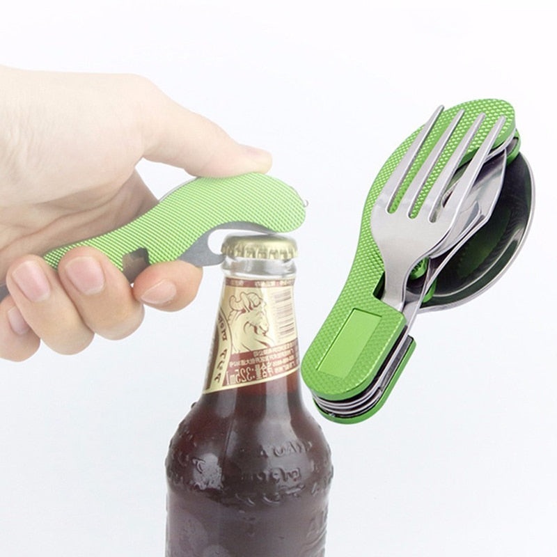 Camping 3-in-1 Folding Cutlery Tool by HitMyNeed