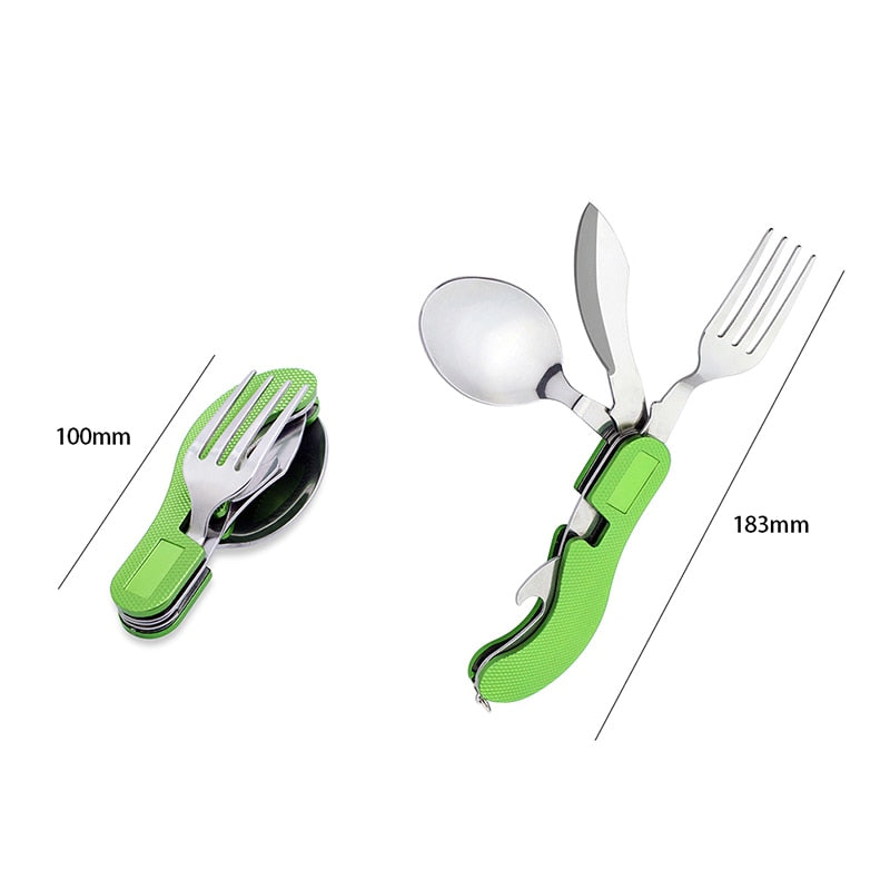 Camping 3-in-1 Folding Cutlery Tool by HitMyNeed