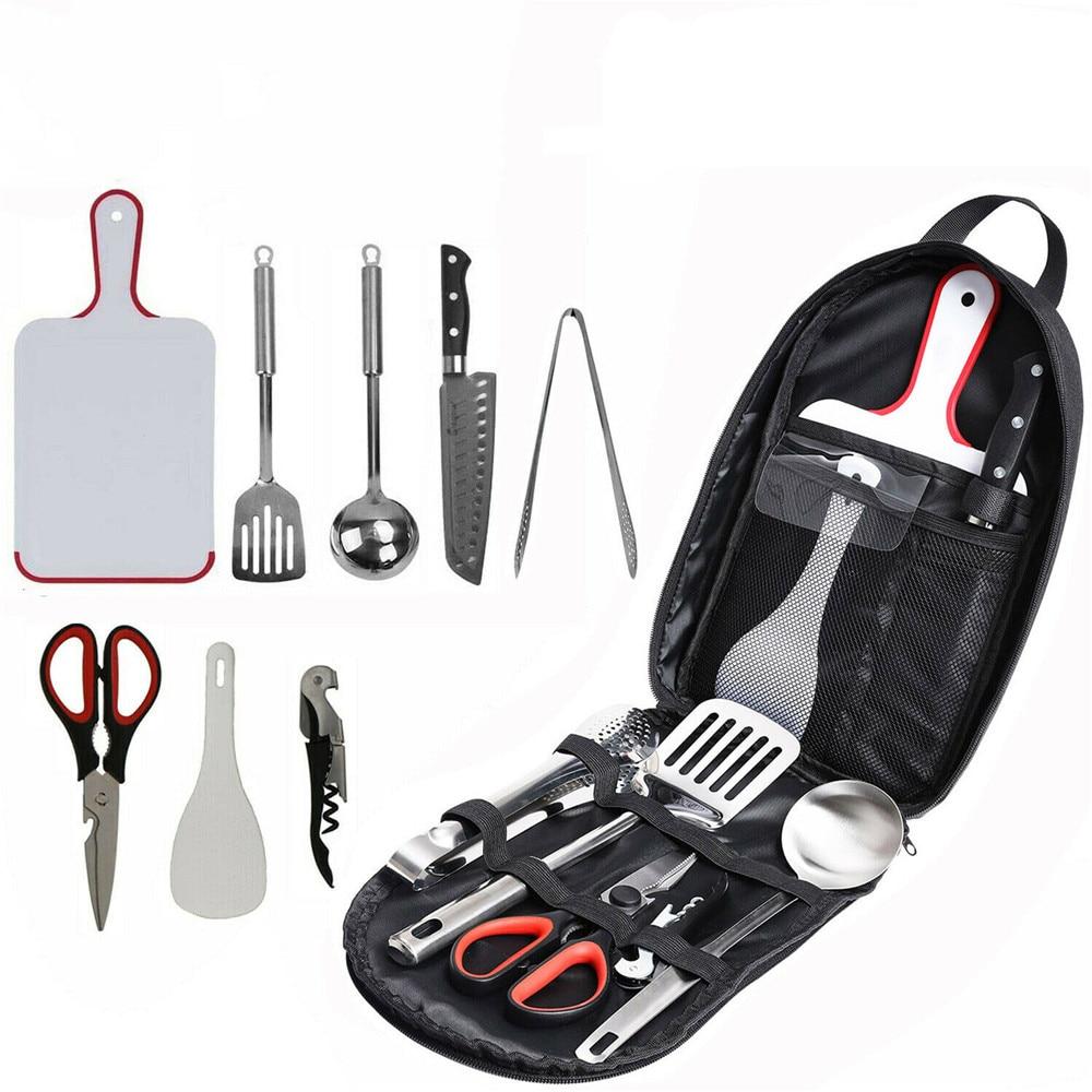 Camping Cooking Utensils Set with Carry Case by HitMyNeed