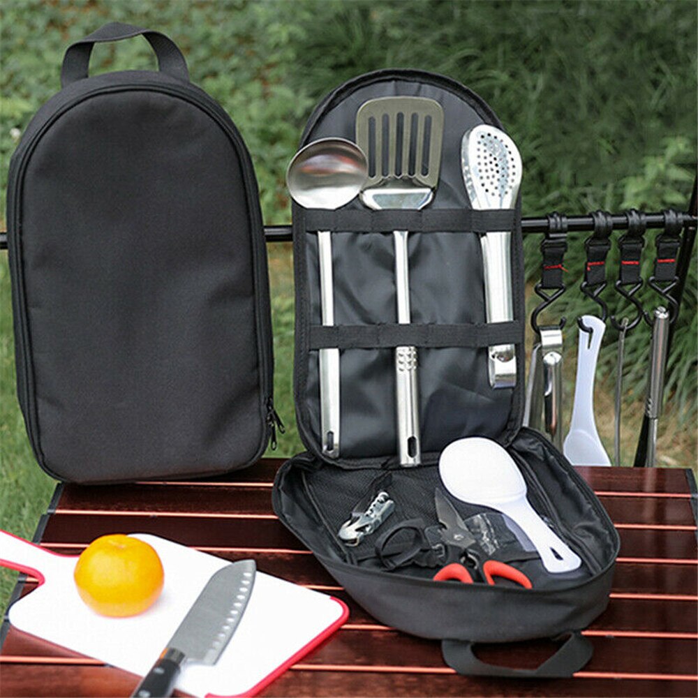 Camping Cooking Utensils Set with Carry Case by HitMyNeed