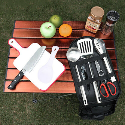 Camping Cooking Utensils Set with Carry Case by HitMyNeed