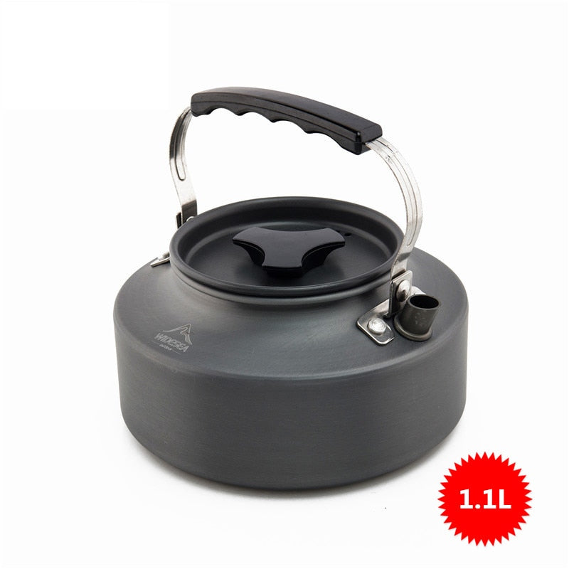 Camping Cookware Set for 1-3 People with Kettle by HitMyNeed