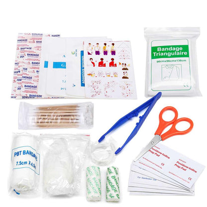 Camping First Aid Kit 121-Piece - Compact Green Bag by HitMyNeed