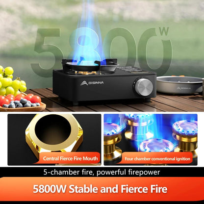Camping Gas Stove 5800W Portable Cassette Burner by HitMyNeed