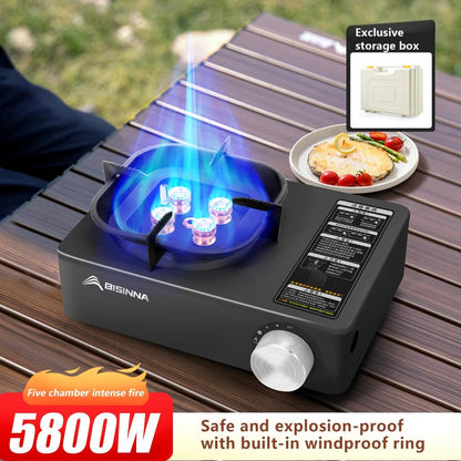 Camping Gas Stove 5800W Portable Cassette Burner by HitMyNeed