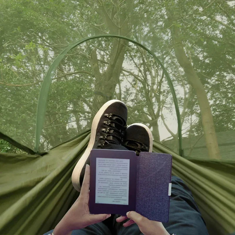 Camping Hammock with Mosquito Net and Tree Straps by HitMyNeed