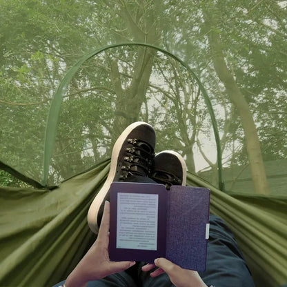 Camping Hammock with Mosquito Net and Tree Straps by HitMyNeed