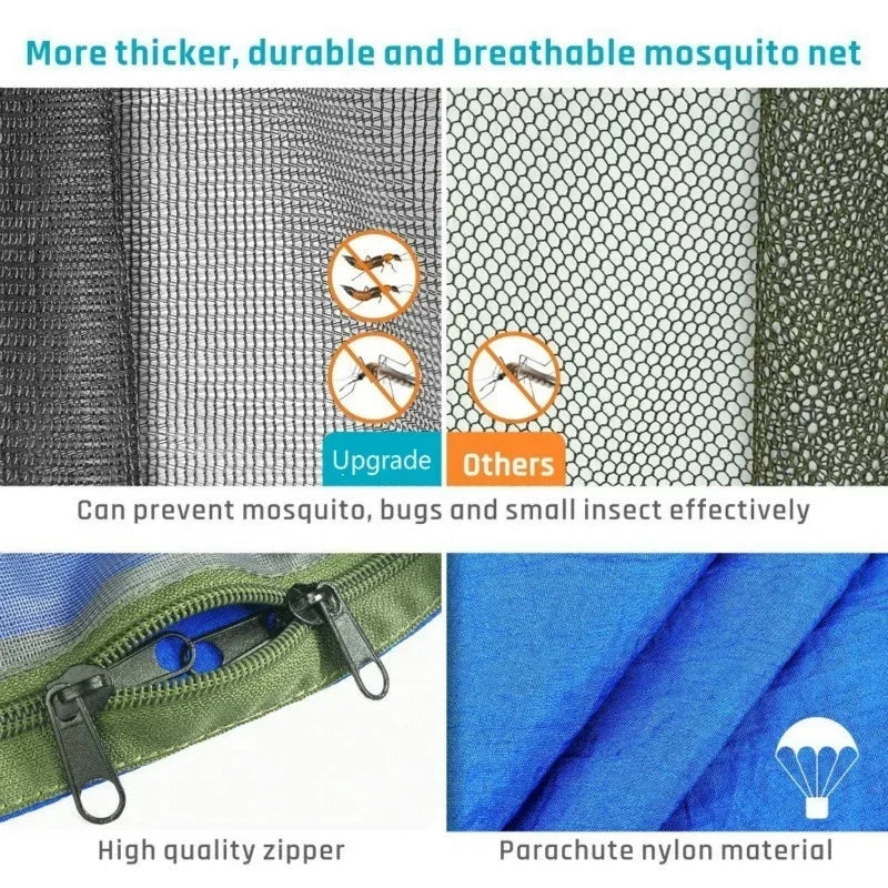 Camping Hammock with Mosquito Net and Tree Straps by HitMyNeed