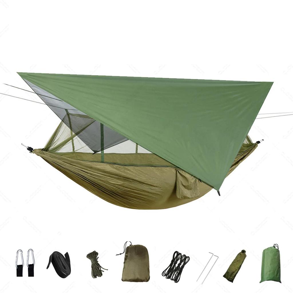Camping Hammock with Mosquito Net & Rain Tarp by HitMyNeed