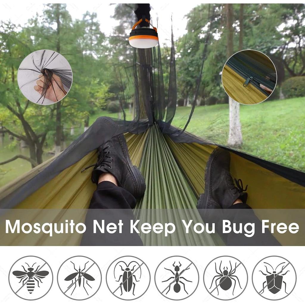 Camping Hammock with Mosquito Net & Rain Tarp by HitMyNeed