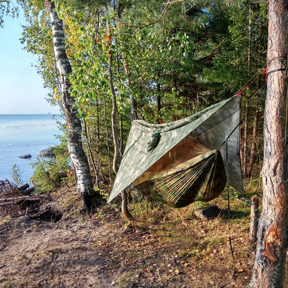 Camping Hammock with Mosquito Net & Rain Tarp by HitMyNeed