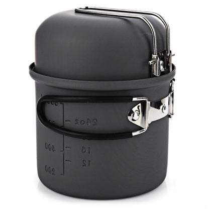 Camping Kitchen Cookware Set with Silicone Handles by HitMyNeed