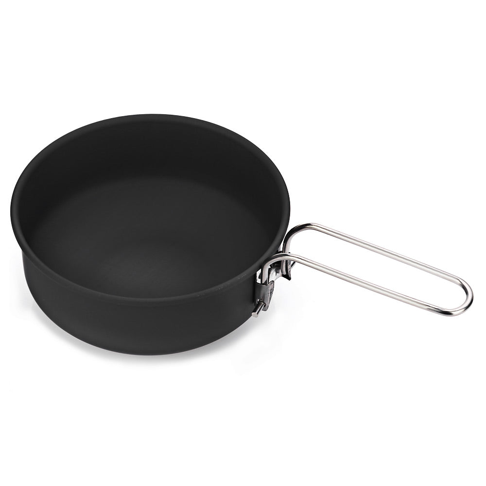 Camping Kitchen Cookware Set with Silicone Handles by HitMyNeed