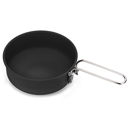 Camping Kitchen Cookware Set with Silicone Handles by HitMyNeed