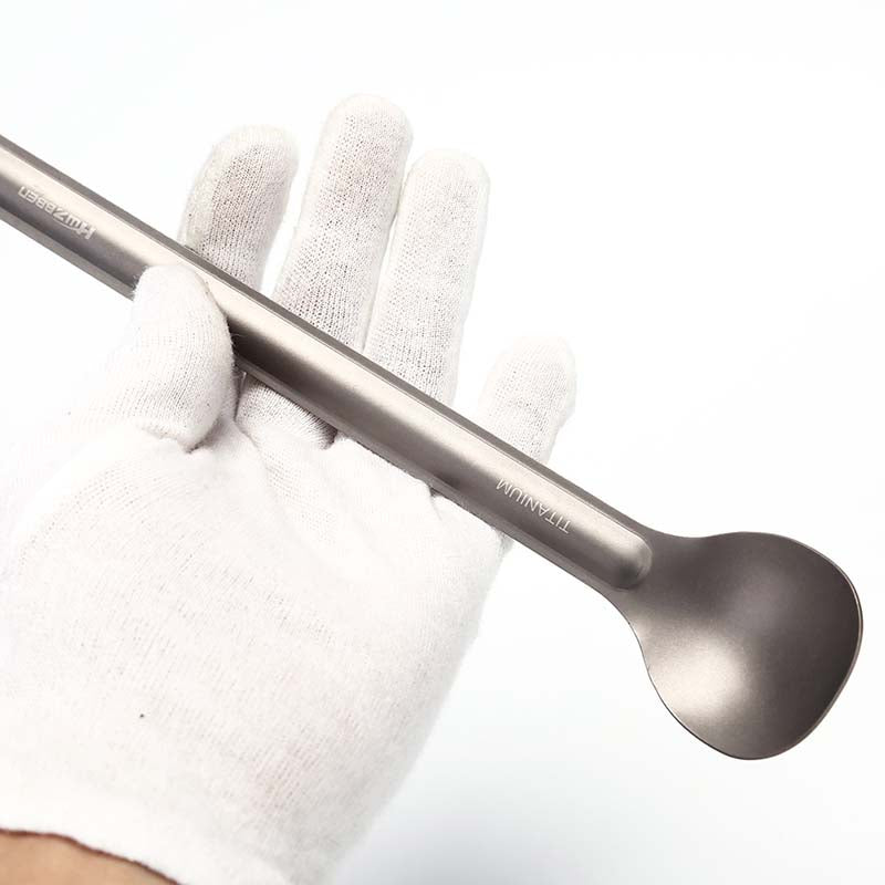 Camping Long Handle Titanium Spoon - 21.5 cm by HitMyNeed