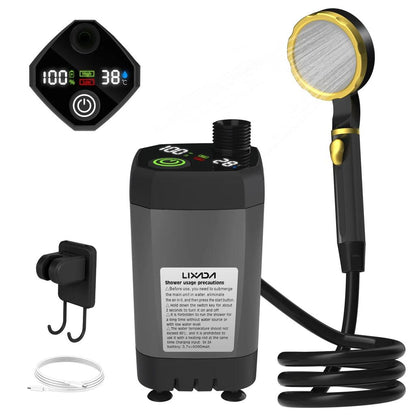 Camping Shower Pump with Digital Display 6000mAh by HitMyNeed